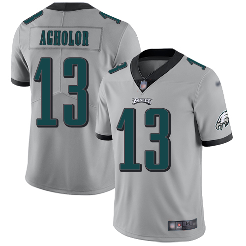 Men Philadelphia Eagles #13 Nelson Agholor Limited Silver Inverted Legend NFL Jersey Football